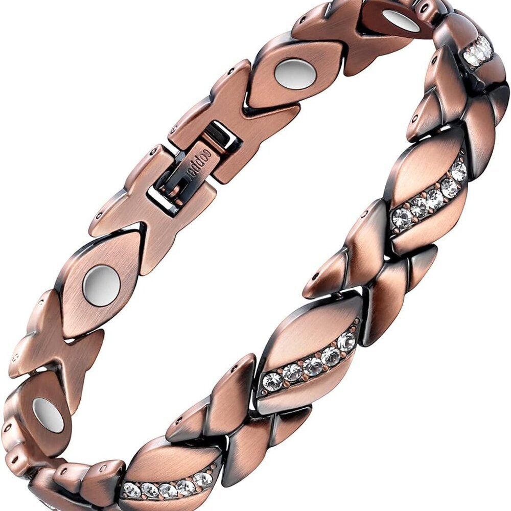 Pure Copper Bracelets for Women,Ultra Magnetic Bracelets for Women with 3500 Gau